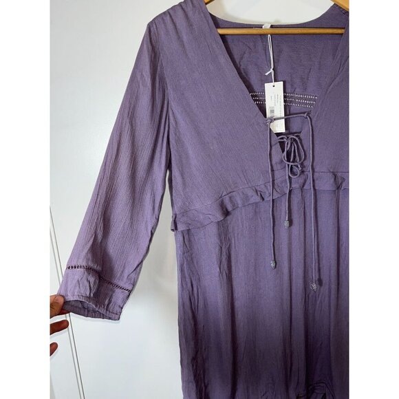NWT Tavik+ Purple Benson Sage Womens V-Neck Mini Dress Womens ize Small - Picture 3 of 10